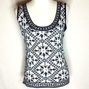 Rhinestone Embellished Sweater Tank Top